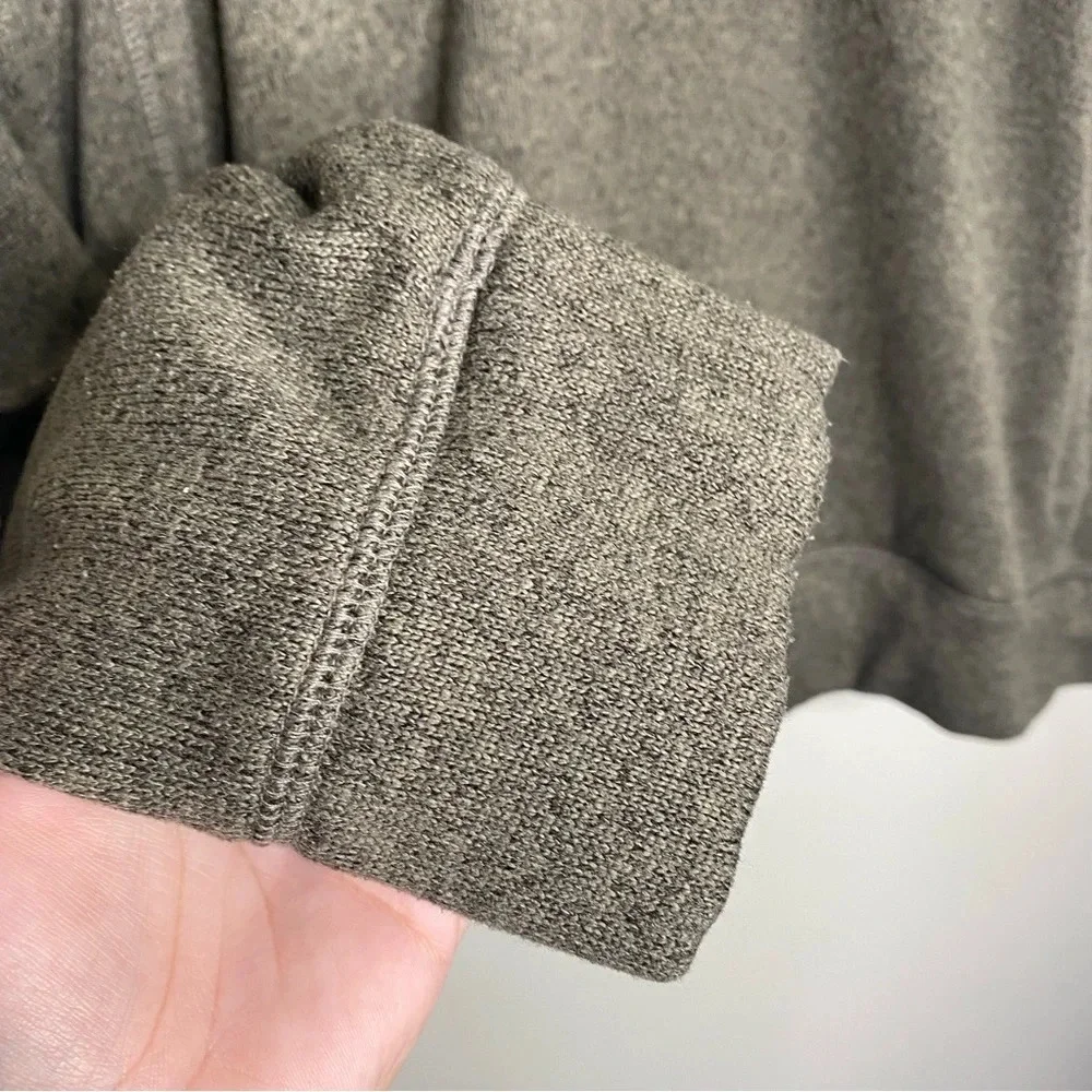Sonoma Army Green Mock Neck Button Pullover Fleece Sweater Men's Size XXL